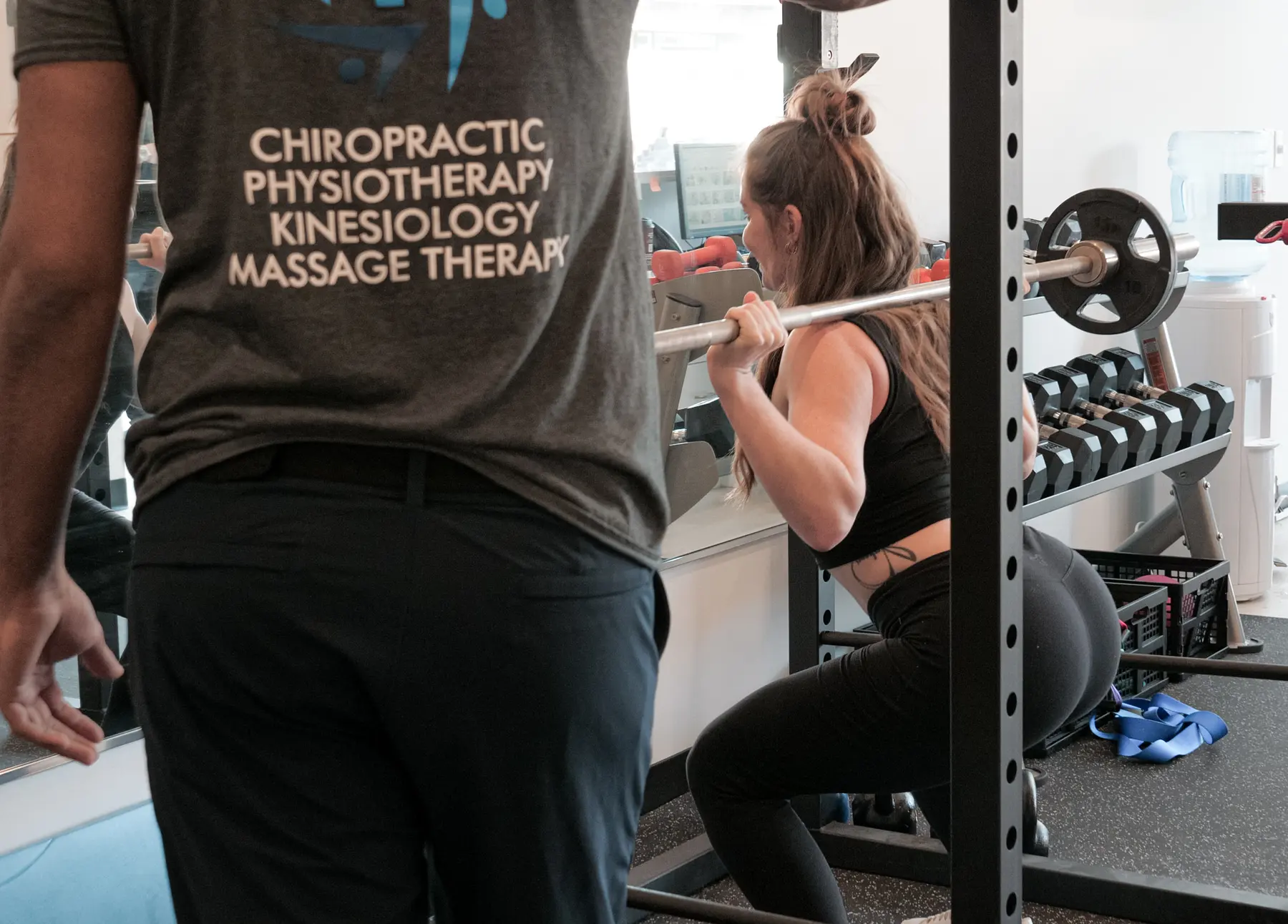 Easy Allied Health practitioner guiding an active rehabilitation exercise