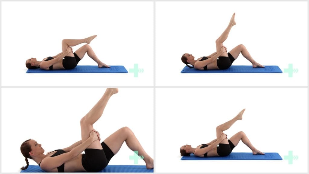 Sciatic nerve mobility exercise with pointed toes