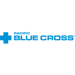 A blue cross logo on a green background.