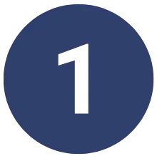 A black number 1 is centered on a solid dark blue circle, representing excellence—perfect for a leading chiropractor North Vancouver trusts.