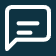 White chat bubble with three horizontal lines inside a dark blue rounded square, resembling a messaging or comments icon often used for counselling services.