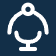 White icon of an office chair on a dark blue background, representing a workspace designed for comfort—ideal for environments where Massage Therapy or RMT services are offered.